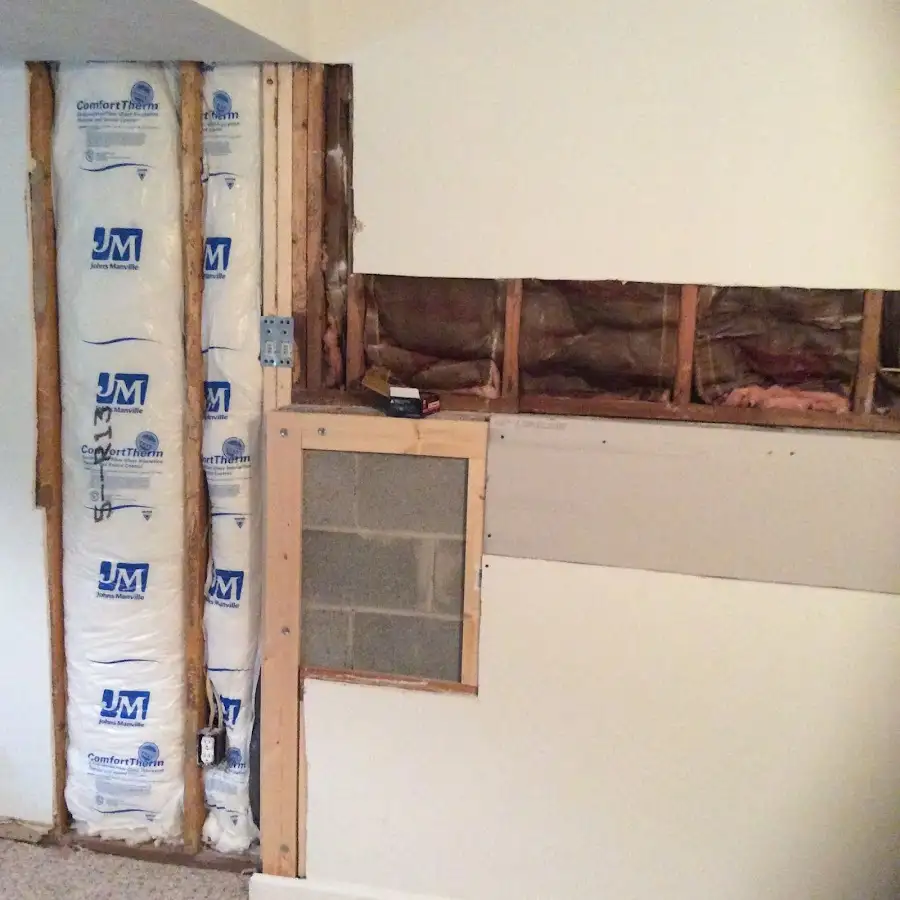 Wall insulation replacement during Structural Drying in Harwinton